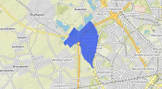 Bodenrichtwertkarte K&ouml;ln Bocklem&uuml;nd Mengenich